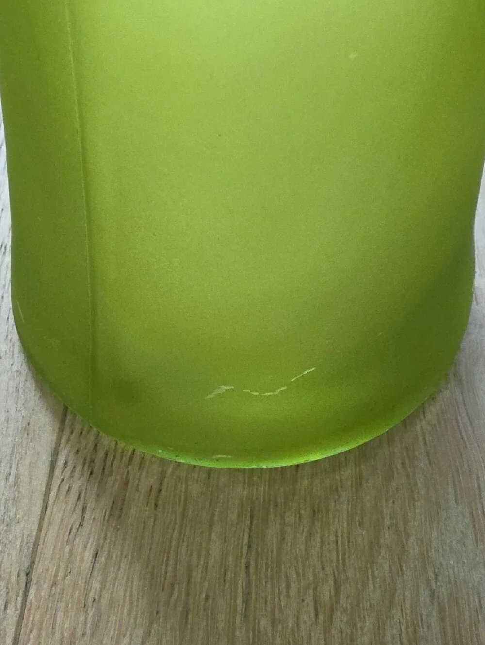 Green Frosted Glass Vase